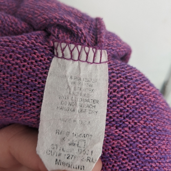 ❤️3/$25 EAGE Purple Boat neck Sweater - Picture 5 of 6